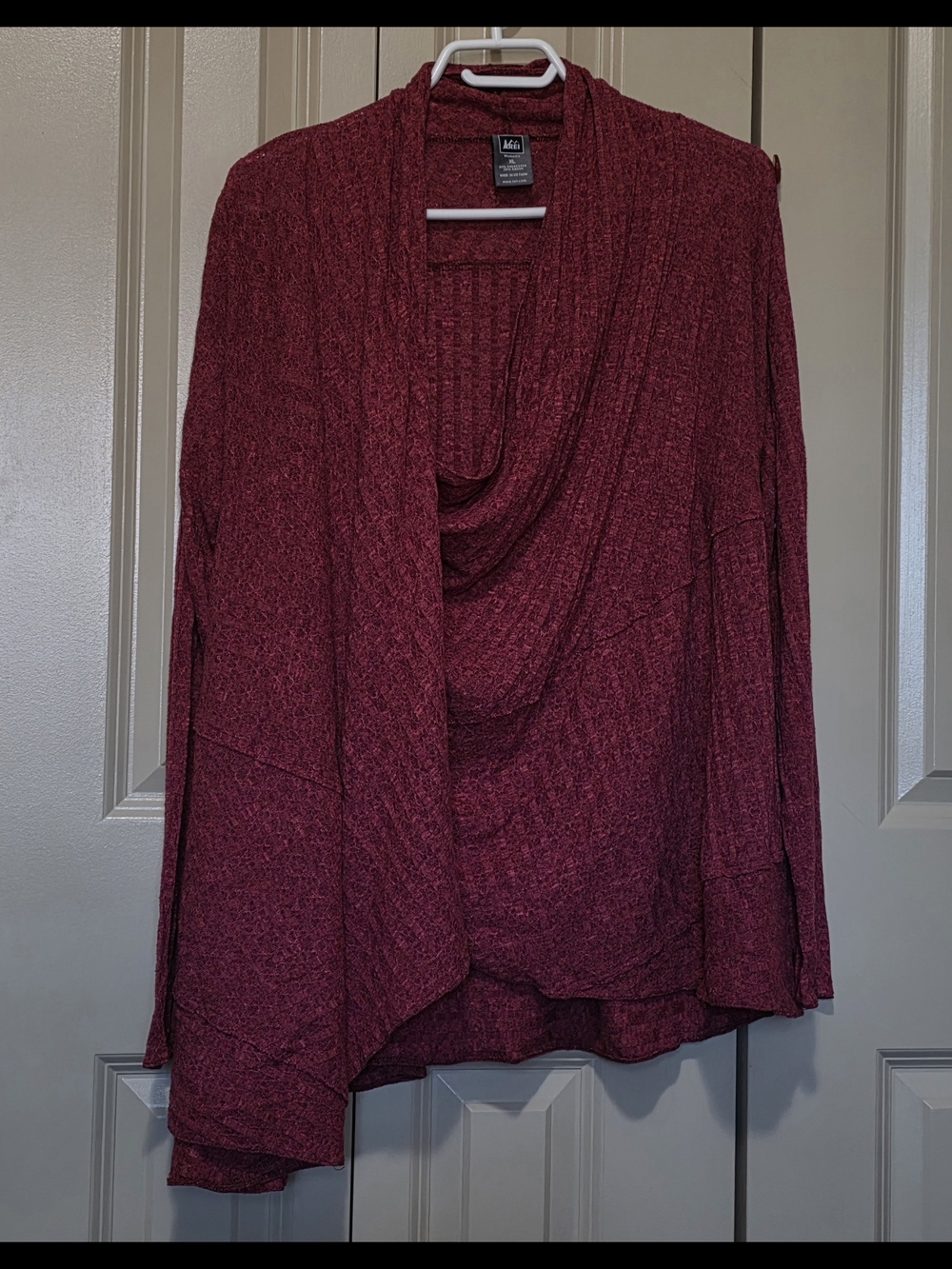 REI Raspberry Draped Cardigan - Picture 2 of 6